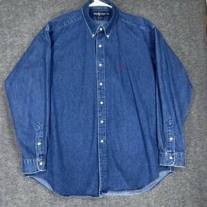Ralph Lauren Denim Blue Button Down Shirt